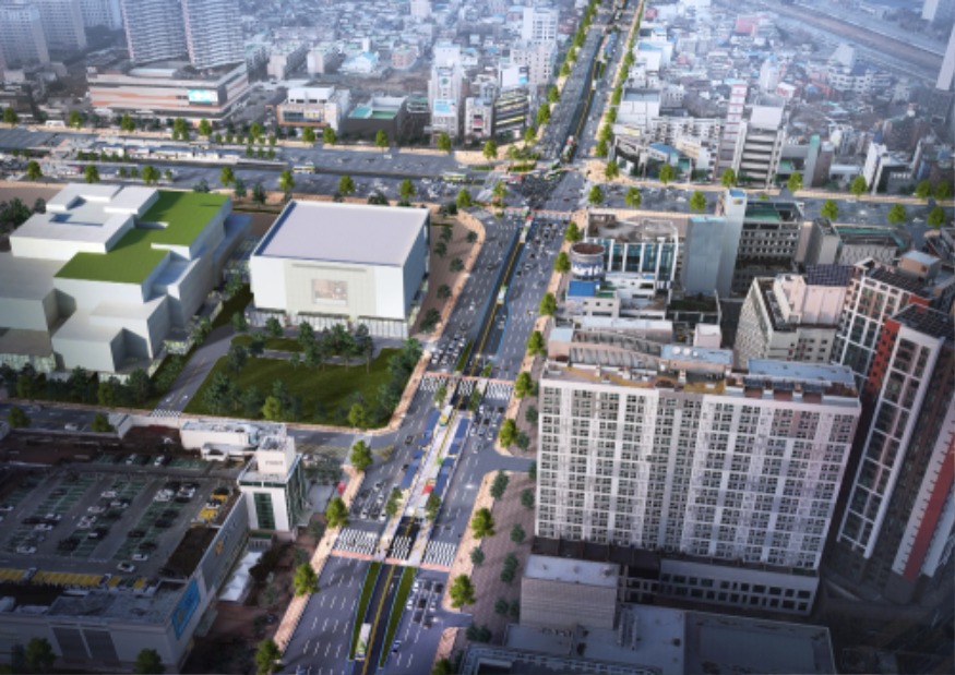 광주권 간선급행버스체계(BRT) 개발계획 수립 조감도(광천사거리).jpg